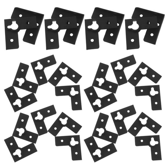 HONMEET 200Pcs Picture Frame Corner Bracket Black Metal Protector for Accurate 90 Degree Alignment
