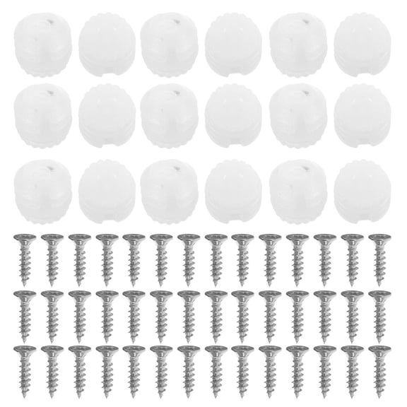 HONMEET 200Pcs Self Tapping Screws with Plastic Hinge Dowel Inserts for Cabinet Installation