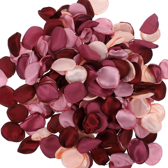 HONMEET 200Pcs Simulation Rose Petals Assorted Color Decorative Wedding Petal Decors