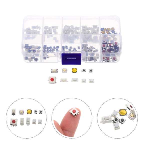 HONMEET 200Pcs Surface Mount Push Button Switches for Car Remote Key Fob Replacement Durable