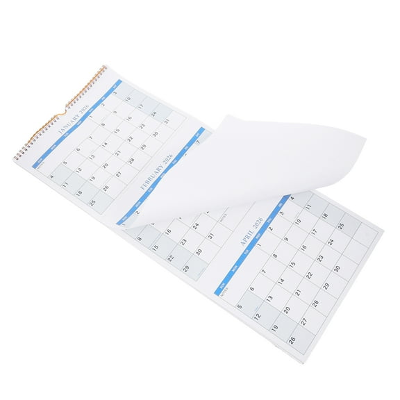 HONMEET 2026 Vertical Wall Calendar, 1 Set, Three Month Layout, Large Print, Easy to Read, Home and Office Use