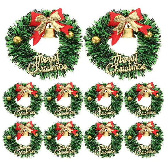 HONMEET Mini Wreaths Christmas Wreath Multi 20Pcs 2.4X2.4X0.8In Plastic