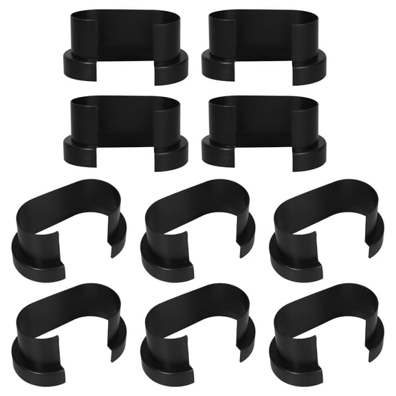 HONMEET 20Pcs Black Oval Post Base Covers Plastic Fence Post Sleeve Protectors for Outdoor Decks and Garden Fencing