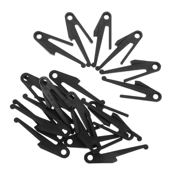 HONMEET 20Pcs Black Drawer Slide Rail Accessories Plastic Clips Shock Absorbing Drawer Track Stops
