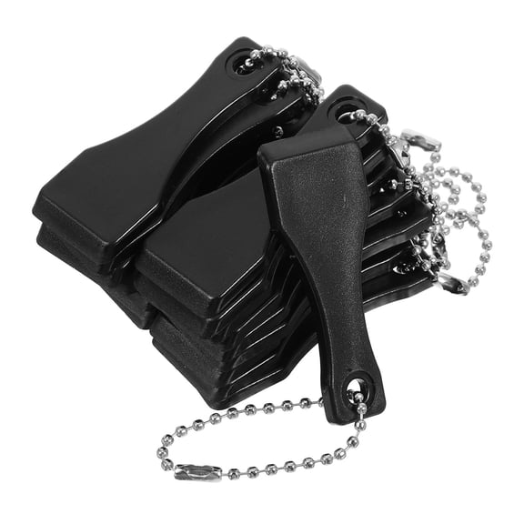 HONMEET 20Pcs Black Keychain Scratch Off Tool for Scratchboard and Lotto Ticket Removal