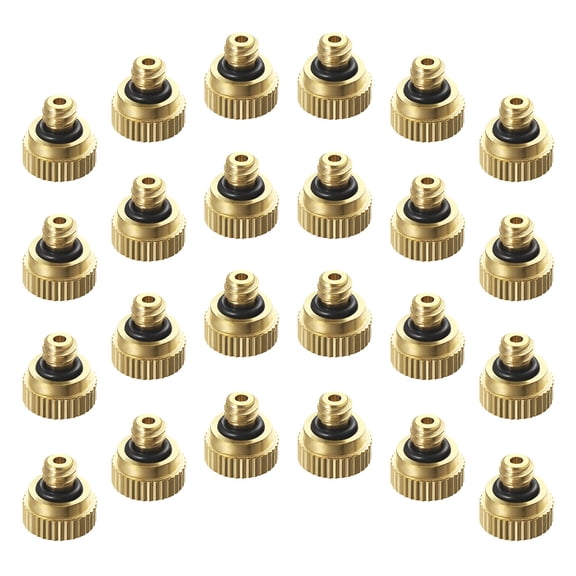 HONMEET 20Pcs Brass Misting Sprayer Nozzles Threaded for Easy Install in Fountain and Garden Cooling