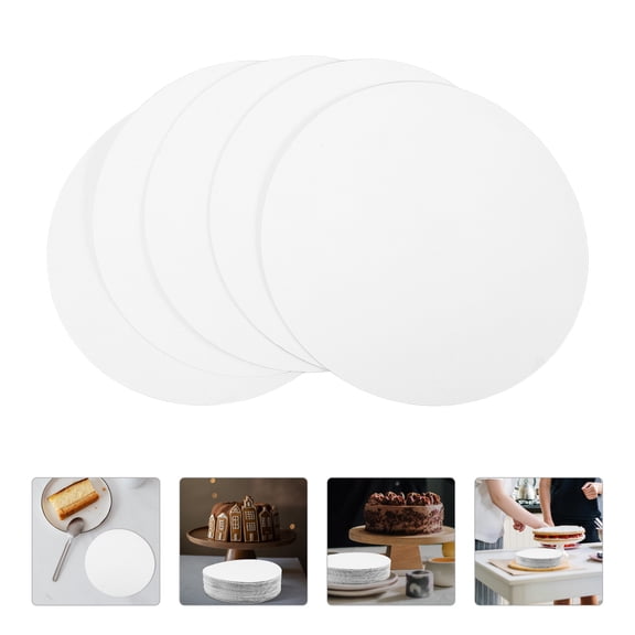 HONMEET 20Pcs Cake Boards Round White Disposable Cake Display Trays for Celebration Events