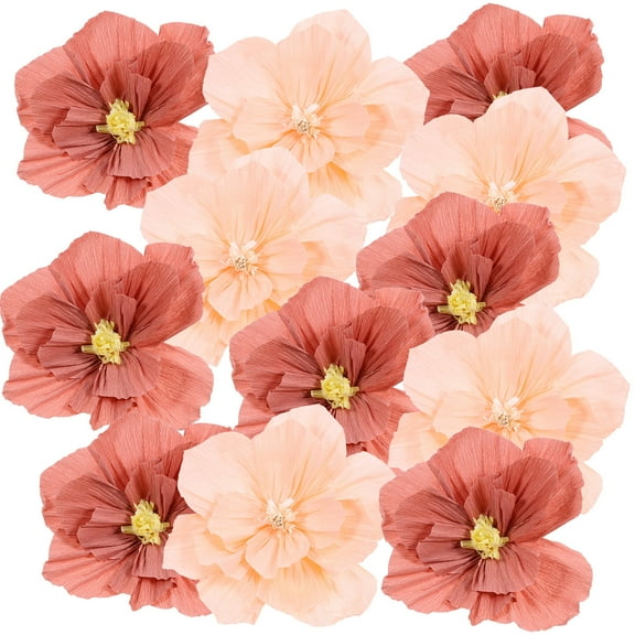 HONMEET 20Pcs 3D Paper Flowers Decorations for Party, Wedding, Home, Birthday, Multi-Color Wrinkle Design