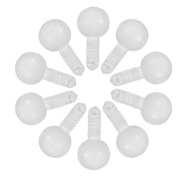 HONMEET 20Pcs Hypoallergenic Titanium Piercing Replacement Tops 0.9mm Thread Clear Flat Disc for Sensitive Skin