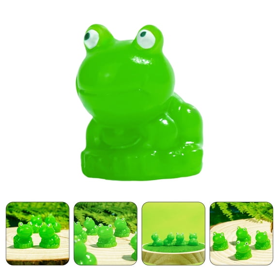 HONMEET Resin Frog Figurines, Green, Waterproof, Adorable Gift, 20Pcs