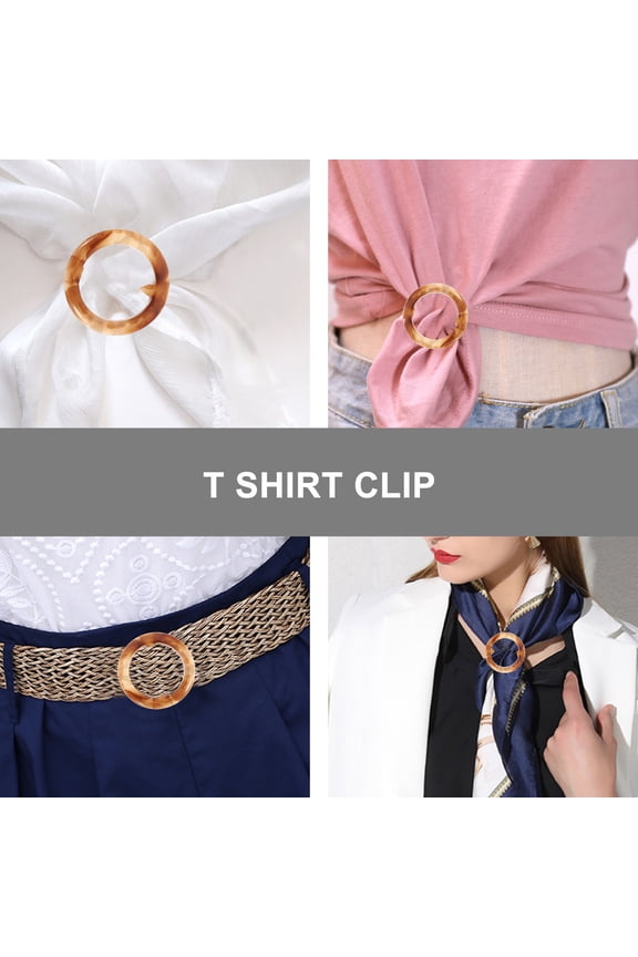 20Pcs Multi Color Resin T Shirt Clip and Scarf Ring for Fashion Craft Adjustable Decorative Accessory