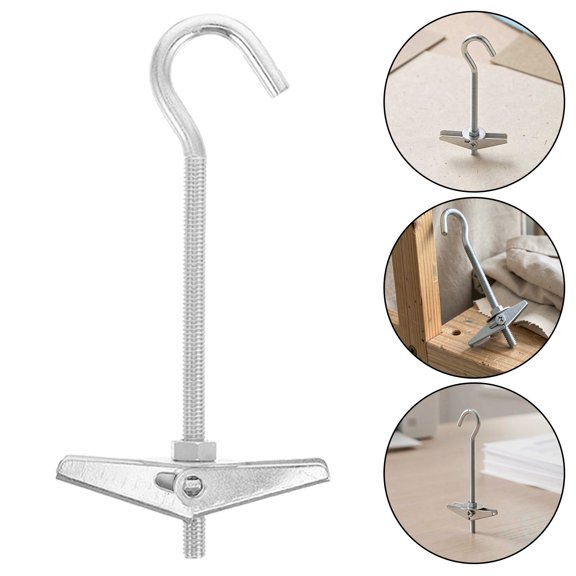 HONMEET Heavy Duty Ceiling Anchors Carbon Steel Plated Silver for Hanging Plants 20Pcs