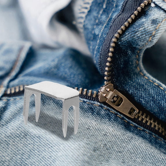 HONMEET 20Pcs Sewing Metal Zipper Stops for Jackets Bags and Coats Silver Repair Kit