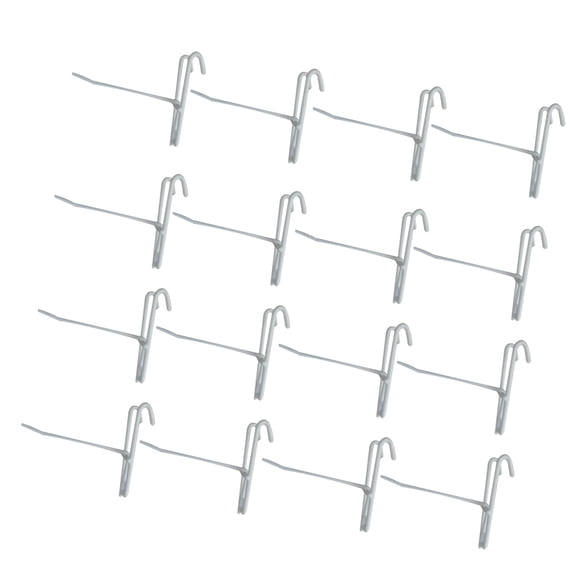 HONMEET Heavy-Duty White Iron Hooks for Closet and Kitchen, 20 Pieces Wall Mount Hooks for Home Organization