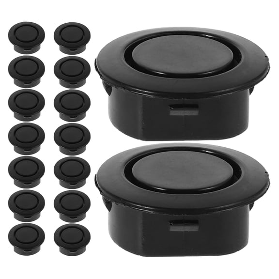 HONMEET 20Pcs Auto Bumper Hole Plug Black Rubber Material Easy Installation Vehicle Exterior Accessory