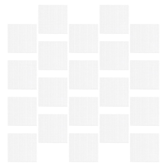 HONMEET 20Pcs White Plastic Mesh Canvas Sheets for Yarn Crafting, , Needlepoint and Cross Projects
