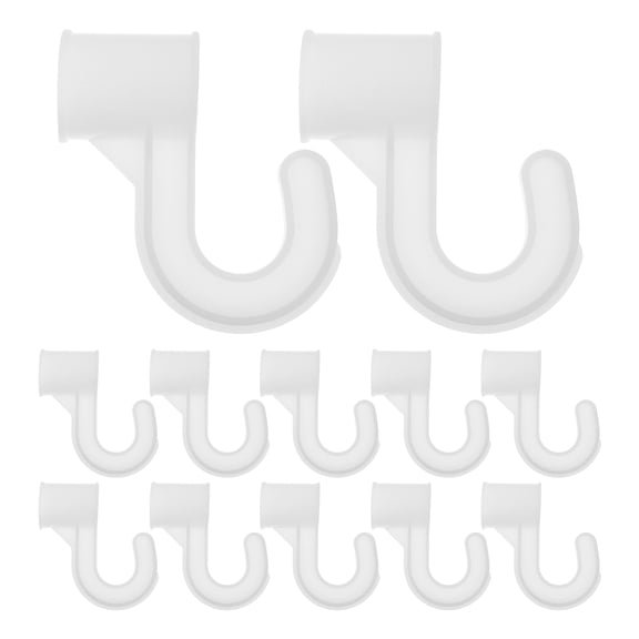 HONMEET 20Pcs White Plastic Wardrobe Rail Brackets for Closet Rod Support with Quick Assembly Design