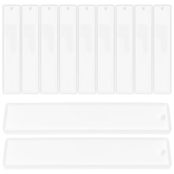 HONMEET 20Pcs White Resin Bookmark Mold for DIY Epoxy Projects with Rectangle Shape and Precise Dimensions