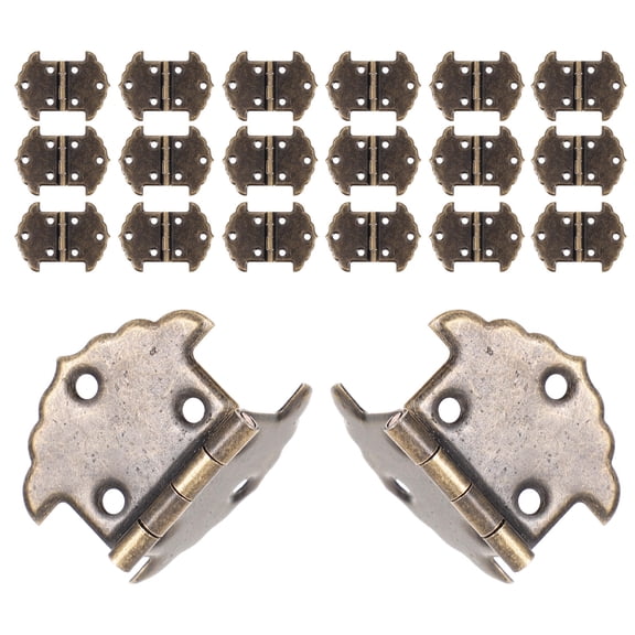 HONMEET 20Pcs Dark Brown Metal Jewelry Box Hinges Smooth for Craft and Furniture Repair