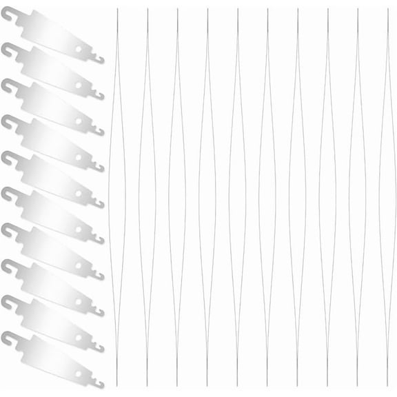 HONMEET 20Pcs Hand Machine Sewing Needle Threader Durable Stainless Steel Tool Silver