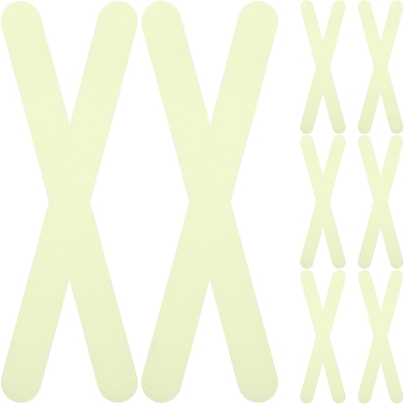 HONMEET 24Pcs Anti Stair Treads Light Yellow PEVA Non- Safety Tape for Indoor Outdoor Stairs