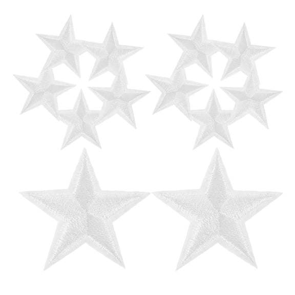 HONMEET 24Pcs Star Embroidery Iron on Patches with Durable Polyester Fabric for Clothes