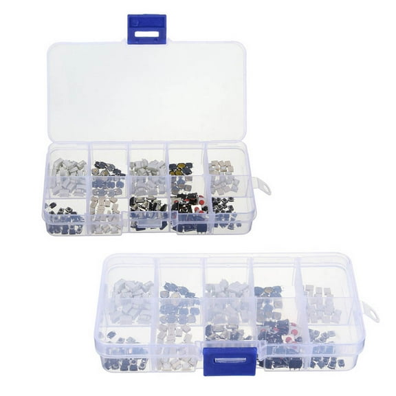 HONMEET 250Pcs Momentary Push Button Switches Assorted Colors for Repair and Electronic Applications