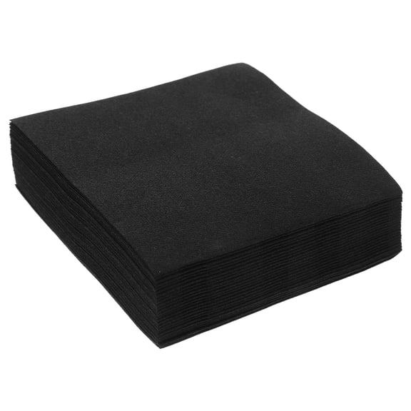 HONMEET 25Pcs Soft Black Cocktail Napkins Reusable Cloth Paper Towels