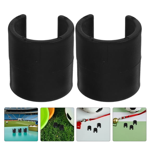 HONMEET Soccer Flag Pole Clips ABS Black Weather Resistant for Outdoor 25Pcs