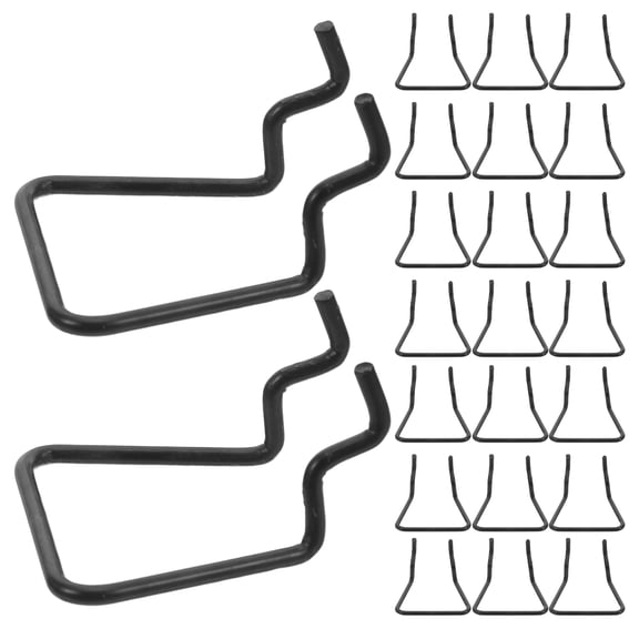 HONMEET 25-Piece Black Metal Pegboard Hook Set for Garage, Workshop, Tool Storage and Hanging Organization