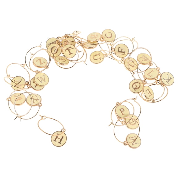 HONMEET Metal Wine Glass Markers Assorted Colors 26pcs Reusable Glass for Parties and Events