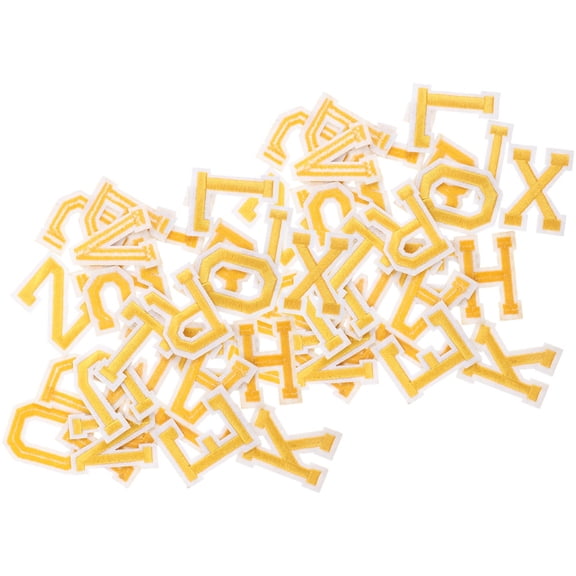 HONMEET Golden Letter Patches DIY Decorative Iron on for Hats and Clothes 26Pcs