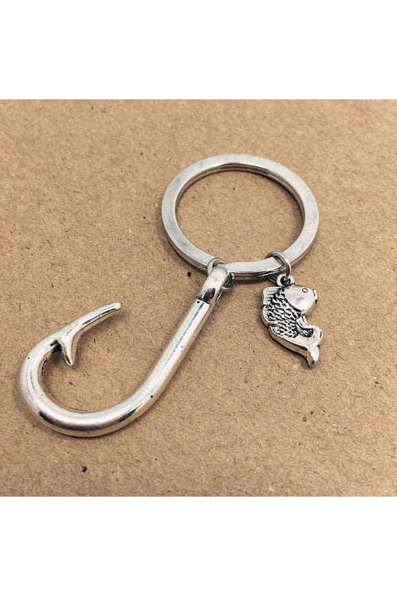 Durable Fish Hook Keychains Perfect Gift for Any Occasion 2Pcs