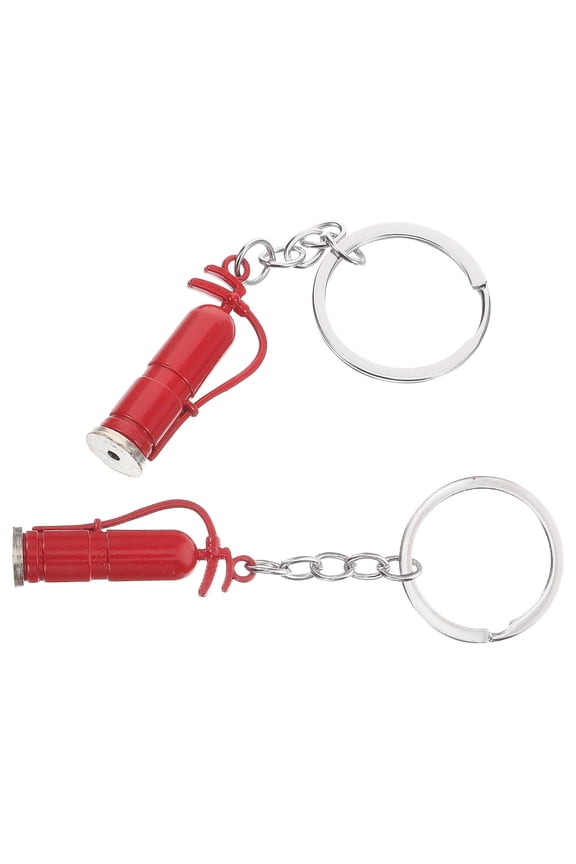 Multi Color Zinc Alloy Firefighter Keychain Decorative 2Pcs