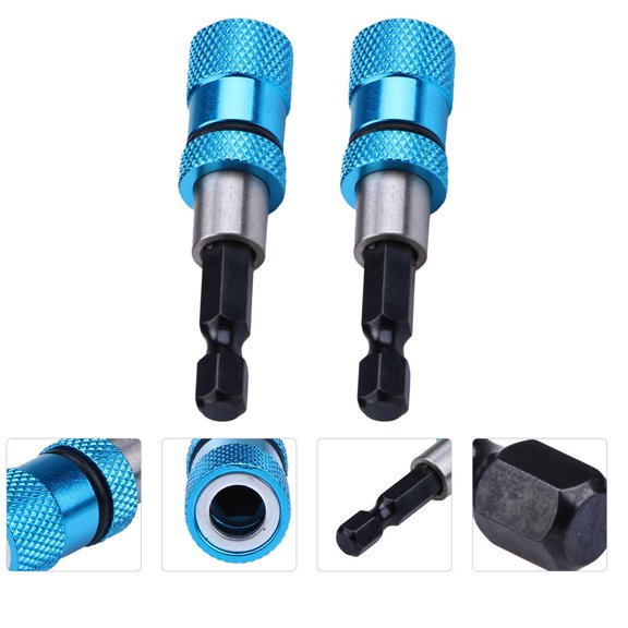 HONMEET 2-Pack Stainless Steel Drill Bit Extension Bars with Magnetic Quick Release for Power Drills and Screwdrivers