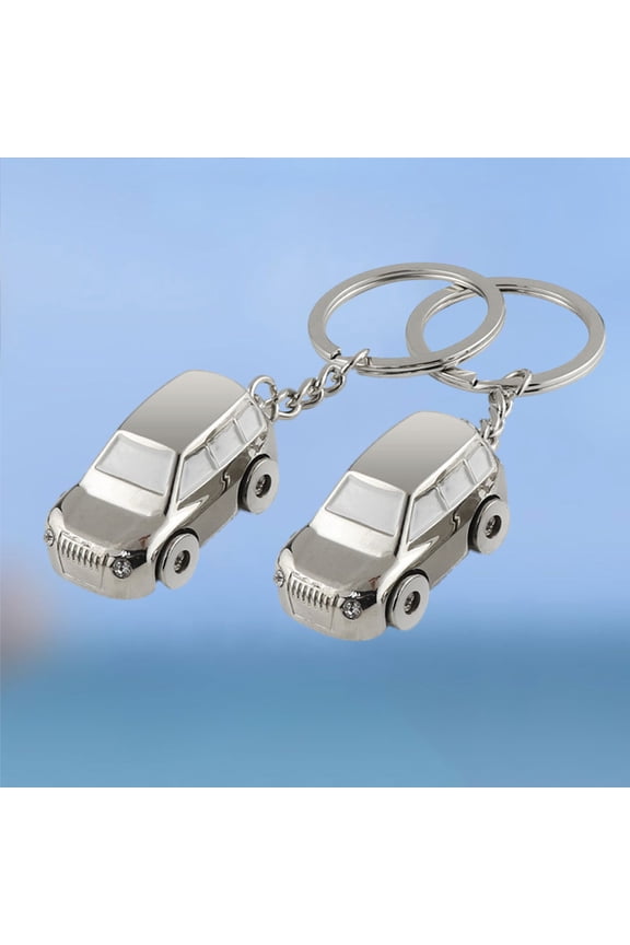 Mini SUV Car Keychain 2 Pieces Metal Key Accessories
