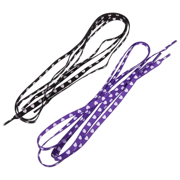 HONMEET 2 Pairs Cute Non-Tangling Heart Design Shoe Laces for Men Women Kids 39.40.30.1in