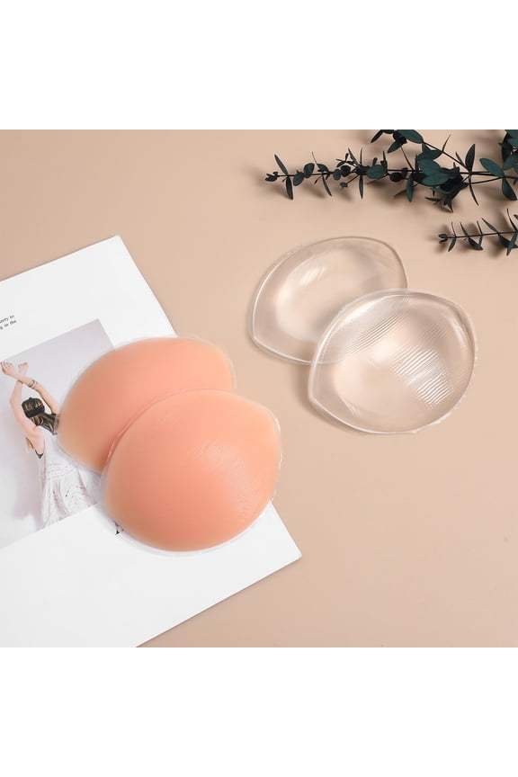 2 Pairs Soft Silicone Bra Inserts for Enhanced Comfort, Reusable Padding for Womens Lingerie and Swimwear