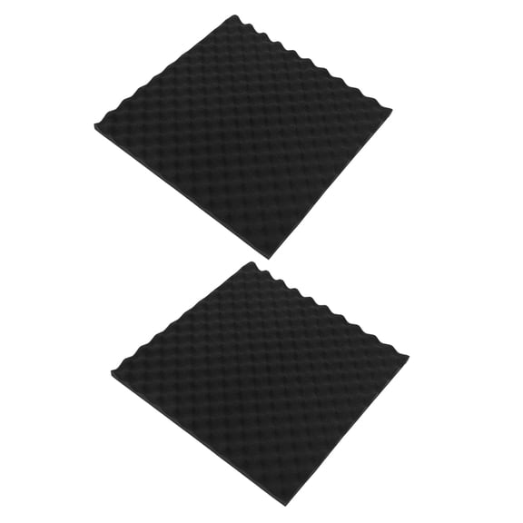 HONMEET Acoustic Sound Panels Foam for Studio, Home Theater, Noise Reduction, Black Sponge, 2 Pieces