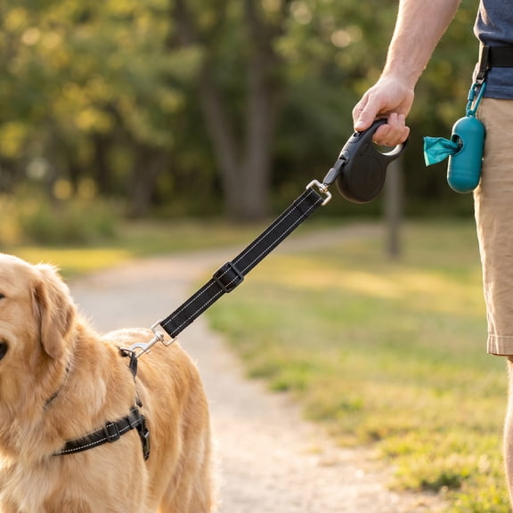 HONMEET 2Pcs Adjustable Dog Safety Clip with Double Ended Collar Backup for Walking and Outdoor Freedom