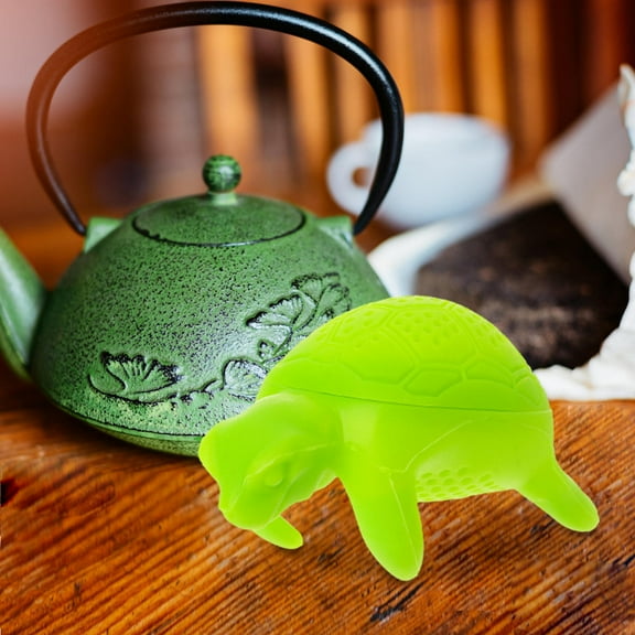 HONMEET 2Pcs Animal Shape Silicone Tea Infuser Loose Leaf Tea Filter Turtle Design Green Eco Friendly