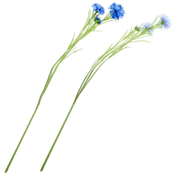 HONMEET 2Pcs Cornflower Artificial Flowers Rustic Wedding Home Decor Floral Arrangement for Party and Event Decoration