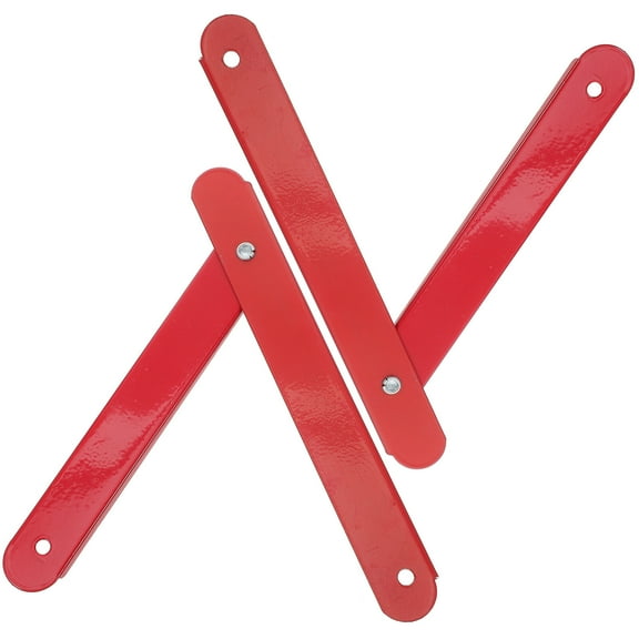 HONMEET 2Pcs Aluminum Attic Ladder Hinge Replacement Kit Red Ladder Hinges for Easy Installation