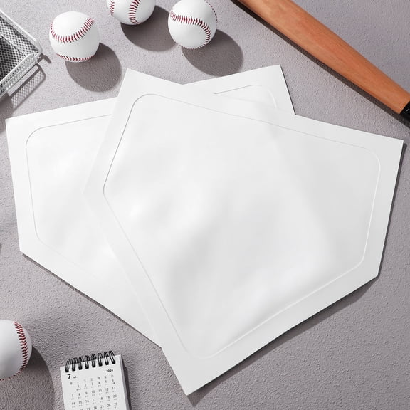 HONMEET 2Pcs Baseball Home Plates White High Density Tpe Material Portable Training Bases