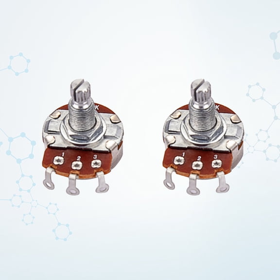 HONMEET 2Pcs Guitar Potentiometer 250K Ohm B Type Coarse Knurled Shaft Multi Color