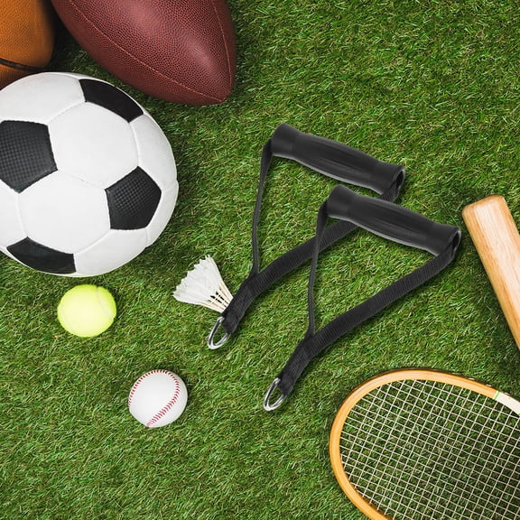 HONMEET 2Pcs Biceps Training Handle Fitness Handle Pull Up for Strength Training Black