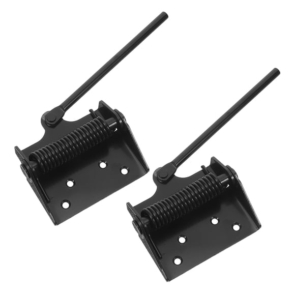 HONMEET 2-Pack Automatic Door Closers Black Spring Loaded Self-Closing Hinges for Home and Office Doors