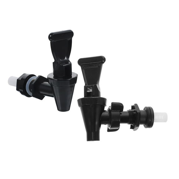 HONMEET 2Pcs Black Milk Tea Dispenser Faucet Stainless Steel Bucket Spigot Efficient Workflow Safe Operation