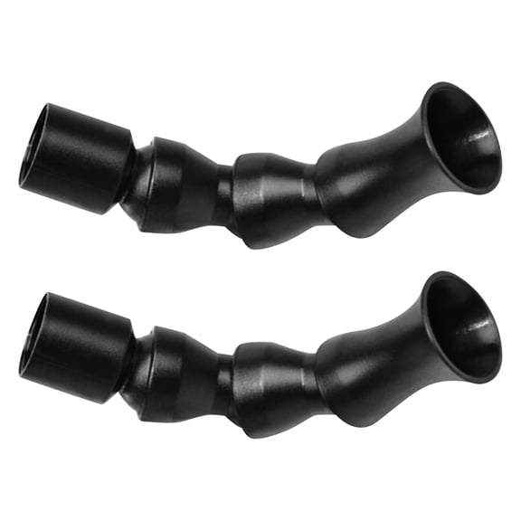 HONMEET 2Pcs Black Plastic Aquarium Return Nozzle for Sump and Canister Filter Water Flow