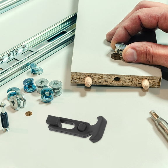 HONMEET 2-Pack Black Rubber T-Handle Hasp with Indented Keeper for Toolbox Secure Locking and Latch